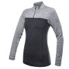SENSOR MERINO BOLD dámské triko dl.rukáv zip anthracite cool gray