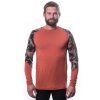SENSOR MERINO IMPRESS pánské triko dl.rukáv terracotta rush3