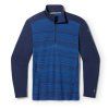 Smartwool CLASSIC THERMAL MERINO BL 1/4 ZIP B deep navy color shift