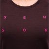 SENSOR MERINO BLEND TYPO dámské triko kr.rukáv port red 4