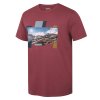 Husky Pánske bavlnené tričko Tee Skyline M bordo (Veľkosť L)