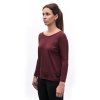 SENSOR MERINO AIR traveller dámské triko dl.rukáv port red 2