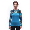 SENSOR MERINO IMPRESS dámské triko dl.rukáv modrá universe 3