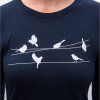 MERINO ACTIVE SONGBIRDS dámské triko dl.rukáv deep blue5