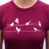 SENSOR MERINO ACTIVE SONGBIRDS dámské triko kr.rukáv lilla5
