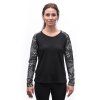 SENSOR MERINO BLEND IMPRESS dámské triko dl.rukáv black zebra3