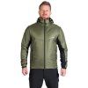 Northfinder Pánská outdoorová hybridní bunda Primaloft® FERDINANDO black dark green3
