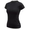 sensor merino active no logo damske triko kr rukav cerna