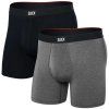 saxx vibe xtra boxer brief fly 2pk black dark grey heather