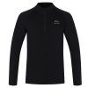 Husky Merino termoprádlo triko Merow zip M black (Velikost M)