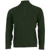 Lasting vlněné merino triko se zipem u krku HONOS zelené (Velikost L)