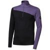 sensor merino extreme up panska mikina dl rukav zip cerna grape purple
