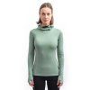 sensor merino df damske triko dl rukav s kapuci basil green2