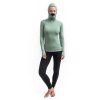 sensor merino df damske triko dl rukav s kapuci basil green6