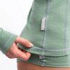 sensor merino df damske triko dl rukav basil green4