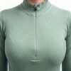 sensor merino df damske triko dl rukav zip basil green3