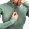 sensor merino df damske triko dl rukav zip basil green4