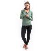 sensor merino df damske triko dl rukav zip basil green6