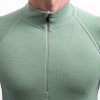 sensor merino df panske triko dl rukav zip basil green4
