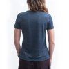 FT WOMEN'S MERINO TENCEL LOGO TEE BLUE 3