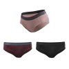 SENSOR MERINO AIR 3-PACK dámské kalhotky černá/dusty pink/port red S (Velikost S)