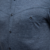 SENSOR MERINO LITE unisex košile dl.rukáv mottled blue M (Velikost M)