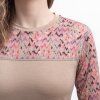 SENSOR MERINO IMPRESS dámské triko dl.rukáv almond beige/origami S (Velikost S)