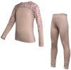 sensor merino impress set detsky triko dl rukav spodky almod beige origami